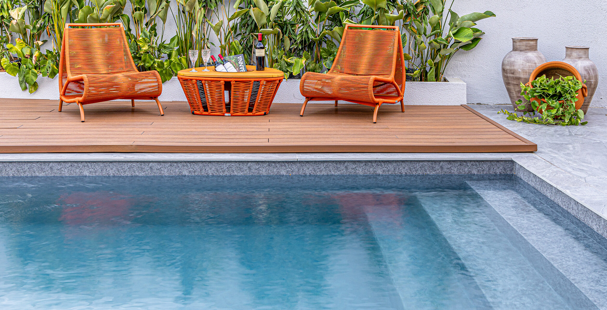 Projeto residencial com piscina Desjoyaux